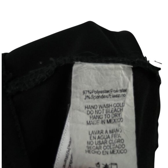 Black Faux Leather Corset Style Crop Top Sleeveless Underbust Size M - Picture 9 of 11